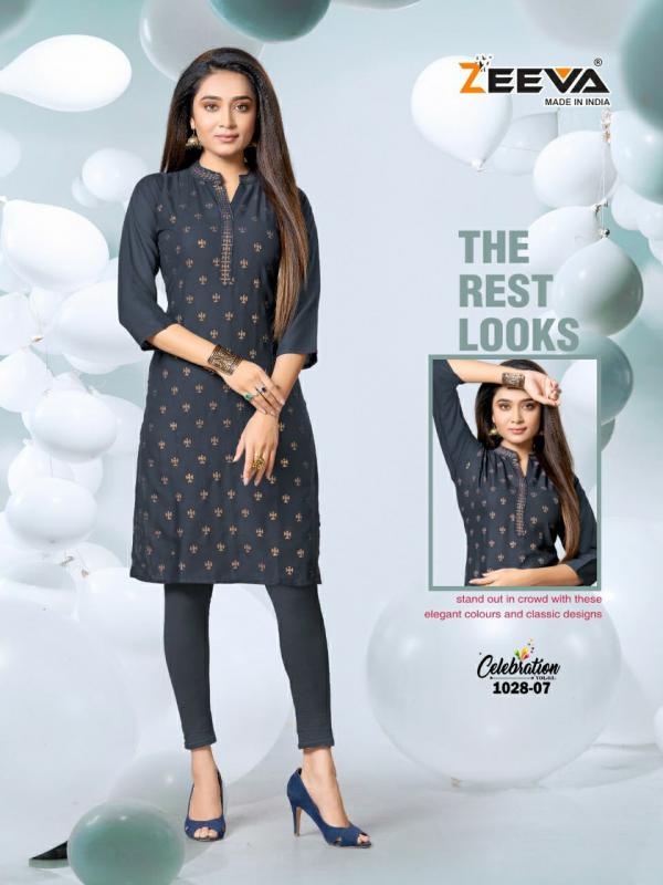 Zeeva Celebration Vol 3 Rayon Designer Kurti Collection